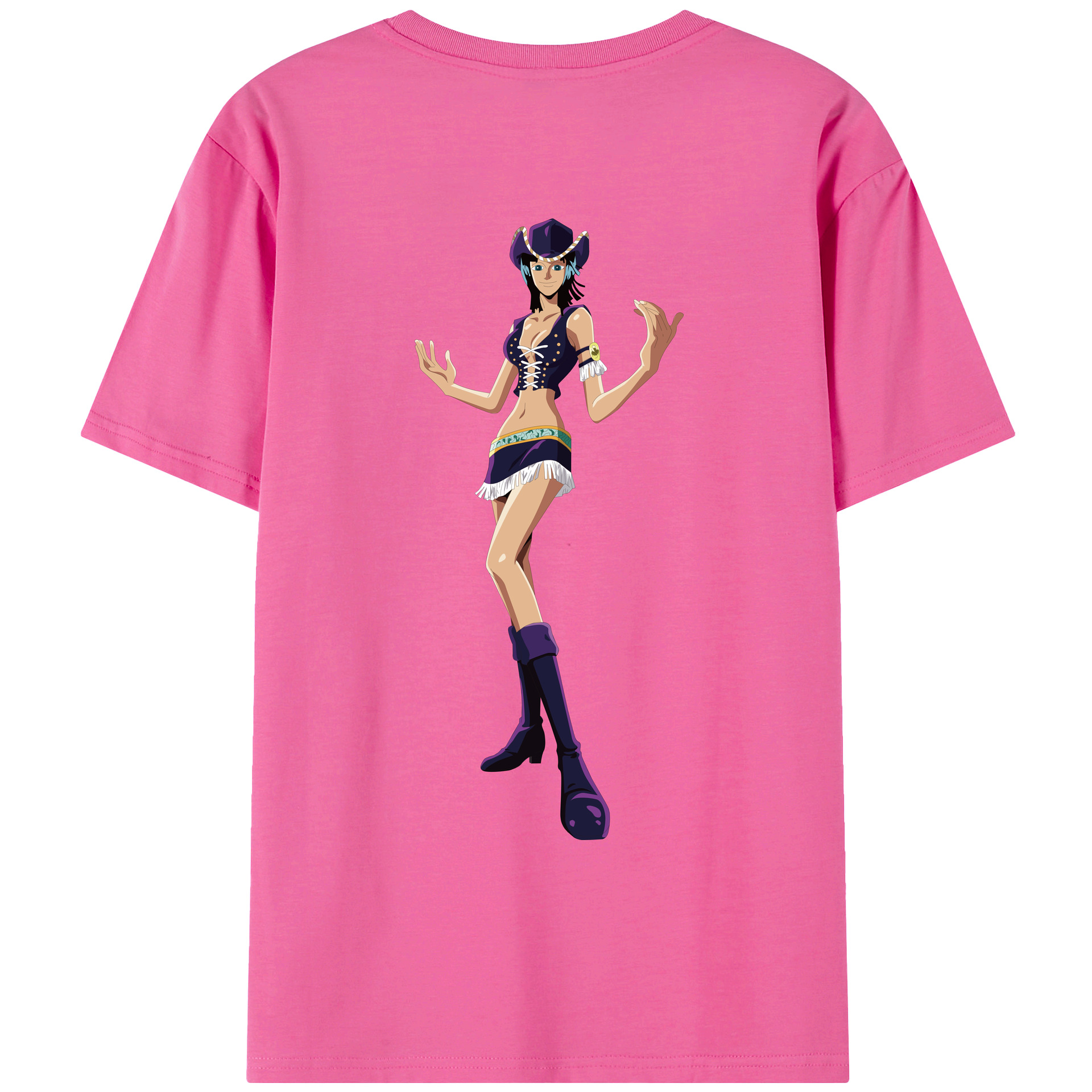 ワンピース ニコ・ロビン ONE PIECE Nico Robin レディース半袖Tシャツ(バックプリント)